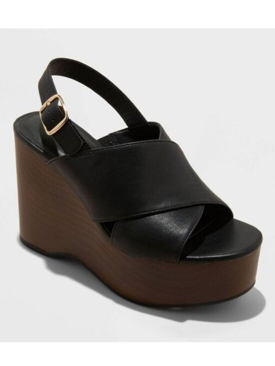 Universal Thread Shoes - New w/Tags Universal Thread Naomi Vegan Leather Slingback Platform Wedge Sandals